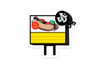 Jr's Hotdogs Sticker