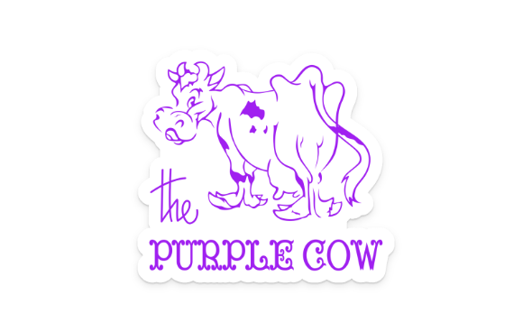 Purple Cow Sticker