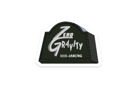 Zero Gravity Sticker