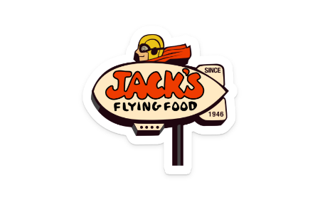 Jack's Flying food Sticker