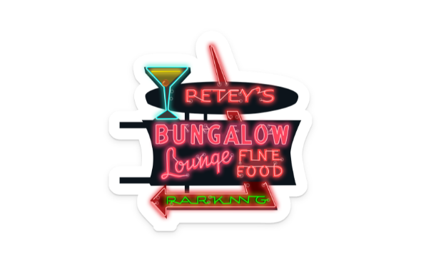 Petey's Bungalow Sticker