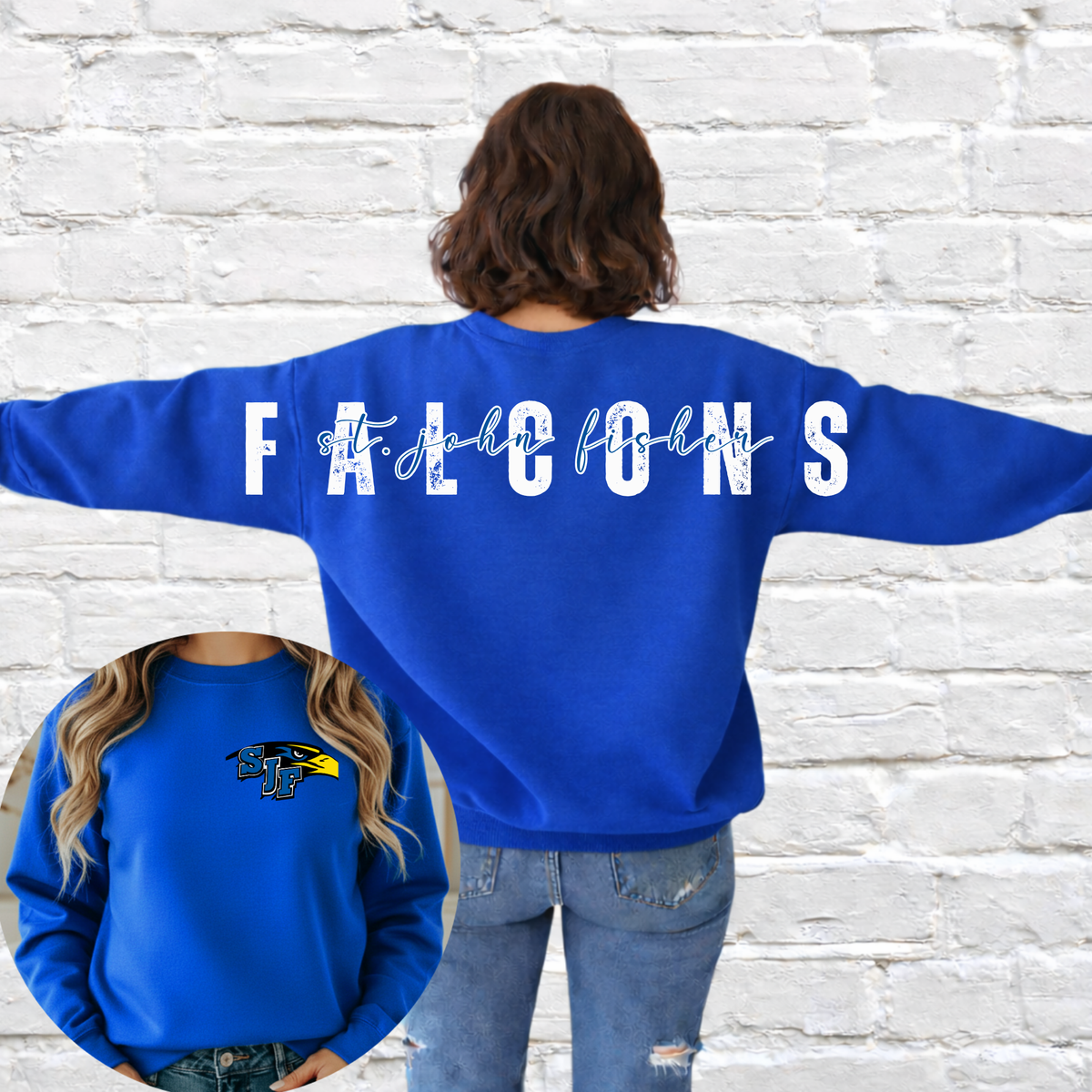 Falcons (St. John Fisher) Big Back Crewneck