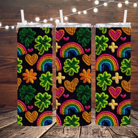 Embroidered look Irish Tumbler 20oz