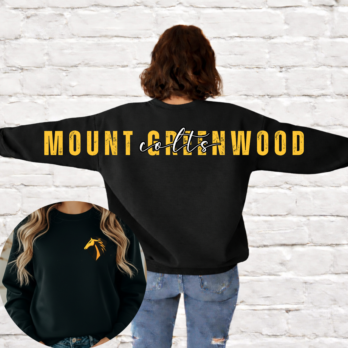 Colts (Mt. Greenwod) Big Back Crewneck