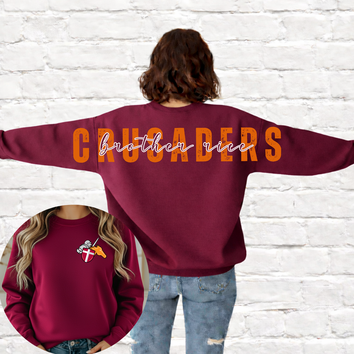 Crusaders (Brother Rice) Big Back Crewneck