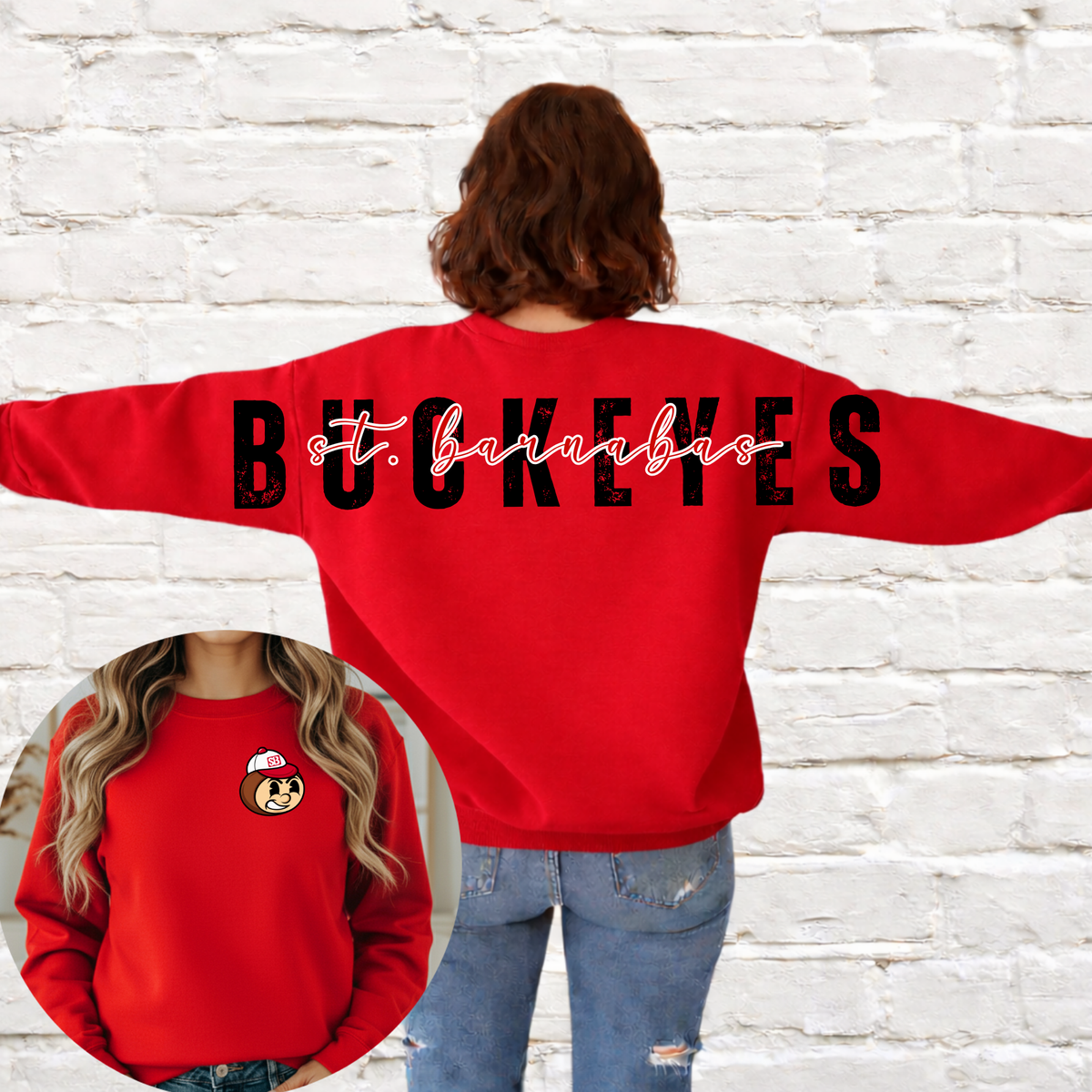 Buckeyes (St. Barnabas) Big Back Crewneck