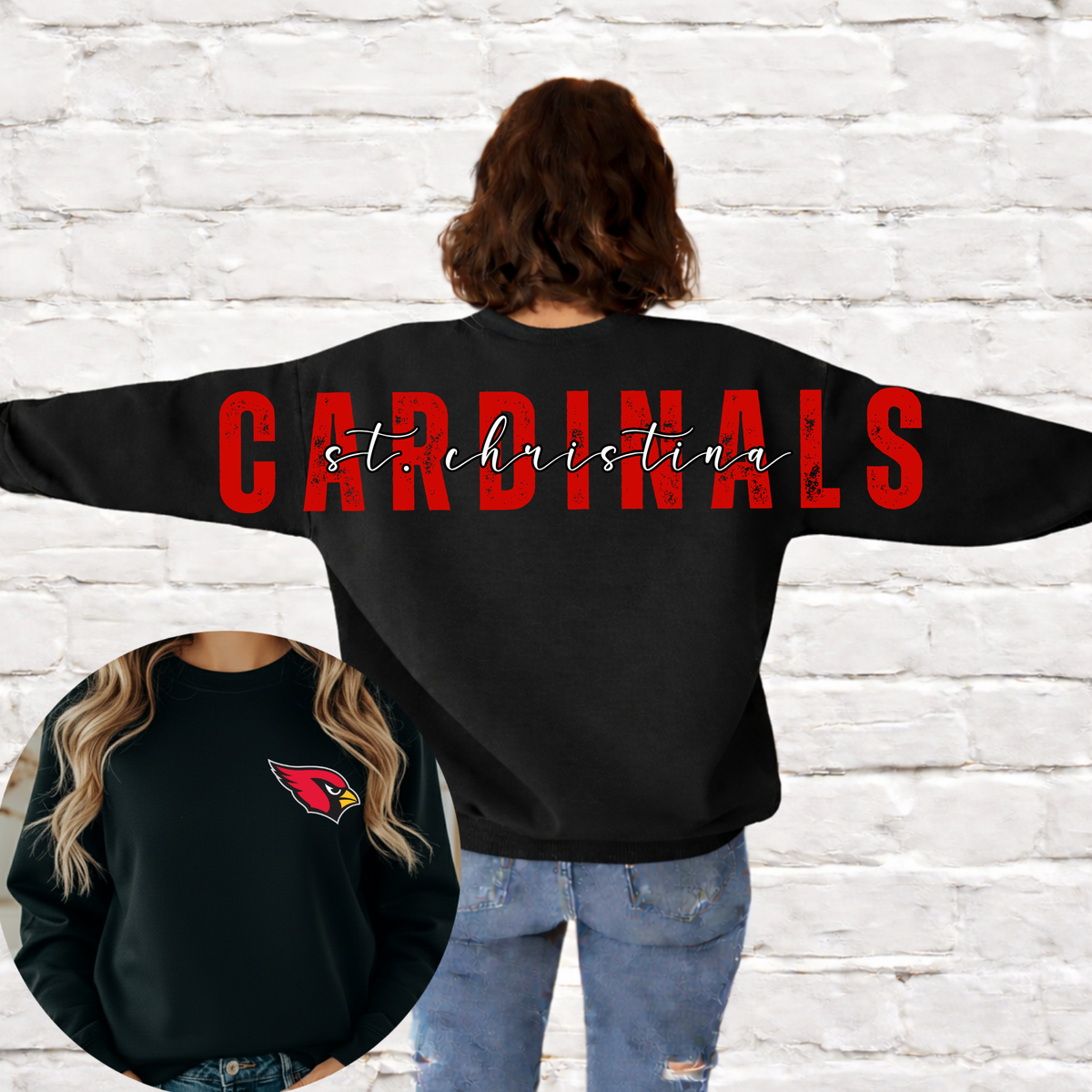 Cardinals (St Christina) Big Back Crewneck