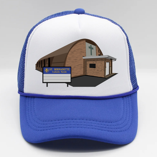 St Bernadette Quonset Hut Hat (with sign)
