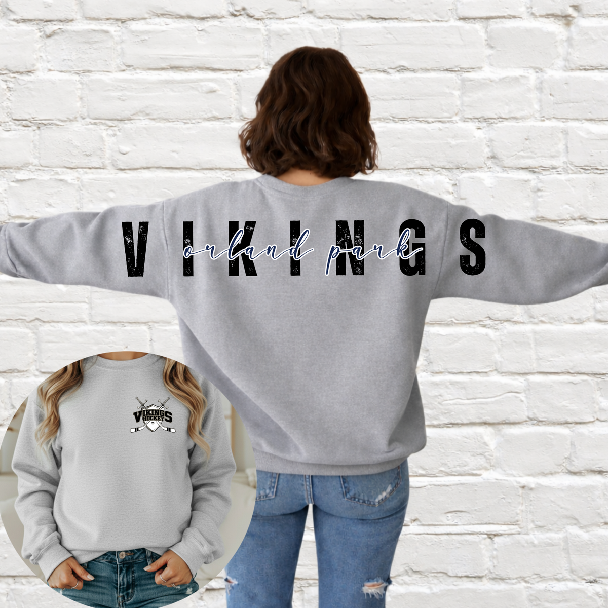Vikings (Orland Park) Big Back Crewneck